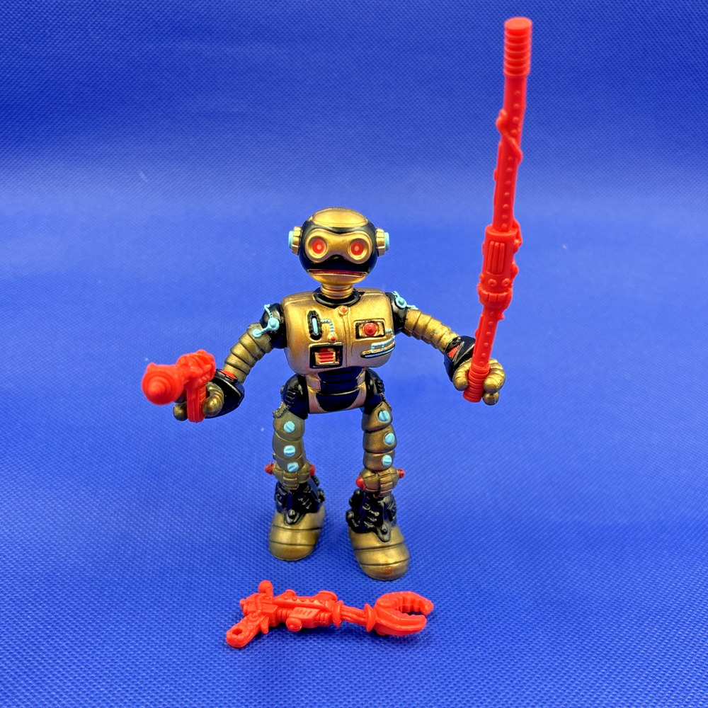 Vtg TMNT FUGITOID 1990 - 100% COMPLETE Robot ALL WEAPONS Ninja Turtles